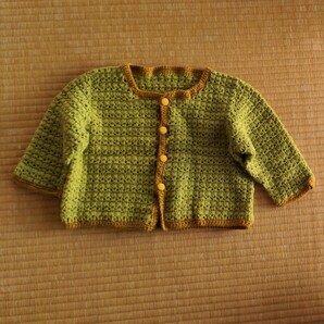 手編み　 ニットカーディガン　1歳頃