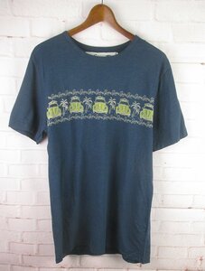 LST8639 SUNSET SURF サンセットサーフ Tシャツ L ネイビー系（クリックポスト可）