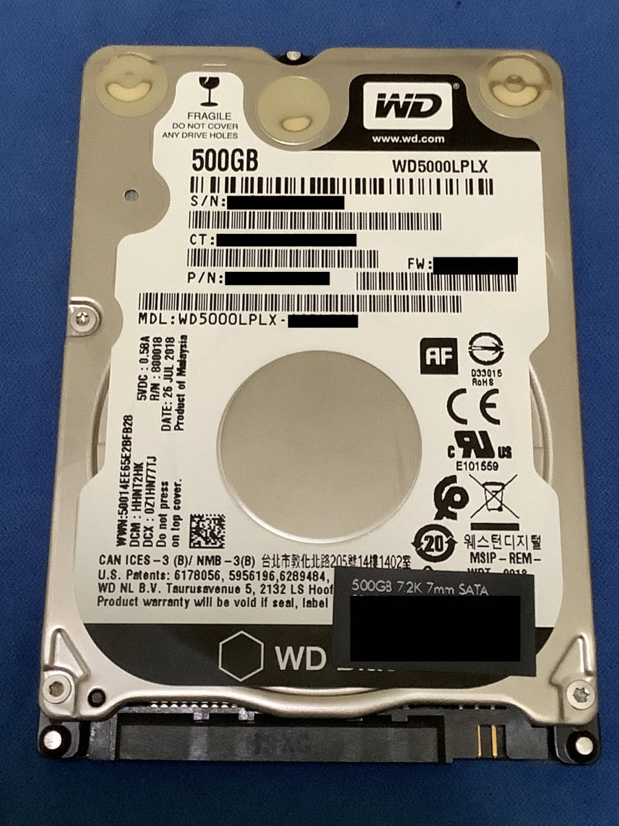 中古HDD 750GB  1000GB 2.5インチ×5点✨まとめ売り❗️