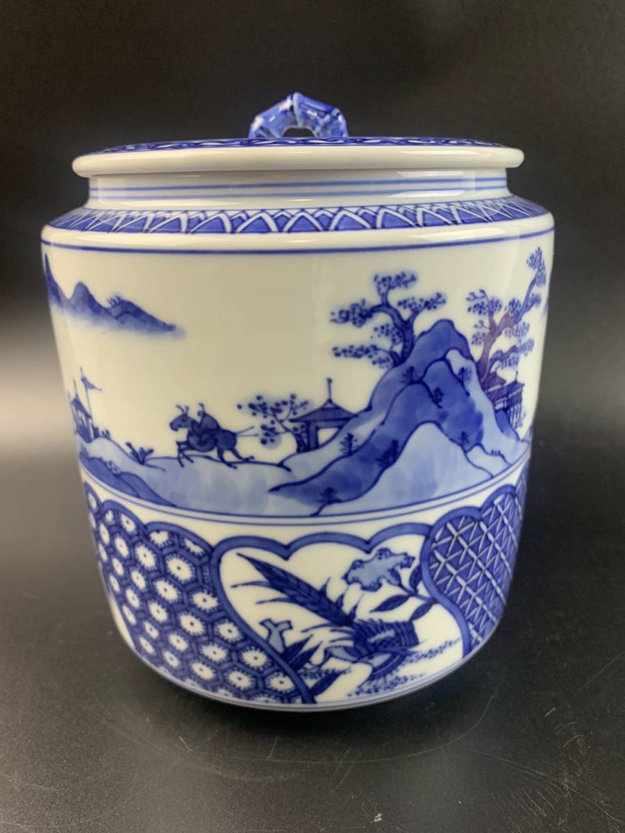 品質満点 染付 『割引』茶道具 水指 真葛焼 染付 茶道具 水指 ♦︎真葛