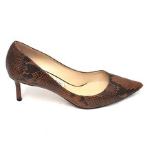 ジミーチュウ/ジミーチュー JIMMY CHOO パイソン ポインテッドトゥ パンプス ブラウン 茶 39(約25.5-26cm) sh22-8431_画像2