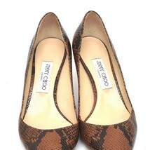 ジミーチュウ/ジミーチュー JIMMY CHOO パイソン ポインテッドトゥ パンプス ブラウン 茶 39(約25.5-26cm) sh22-8431_画像7