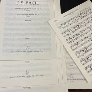 J.S.Bachバッハ ブランデンブルク協奏曲No.3全パート譜 ベーレンライター版の画像2
