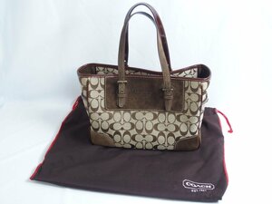 f001 美品 COACH コーチ F04Q-1443 シグネチャー柄 ショルダーバッグ 保存袋付