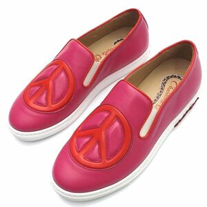 C0297S new goods CHARLOTTE OLYMPIA/ leather sneakers [ size :36] pink Charlotte o Lynn Piaa lady's 