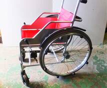 ▲ろ-236 車いす　ミキ　wheel chair Miki　赤系　中古　アルミ　介護　自走式_画像8