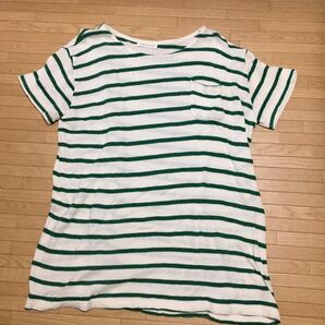 STUDIO CLIP グリーンの ボーダーニット