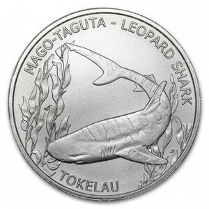 [ written guarantee * capsule with a self-starter ] 2018 year ( new goods )tokelau[ Leopard Shark to rough The me] original silver 1 ounce silver coin 