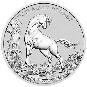 [保証書・カプセル付き] 2022年 (新品) オーストラリア「ブランビー・馬」純銀 1オンス 銀貨