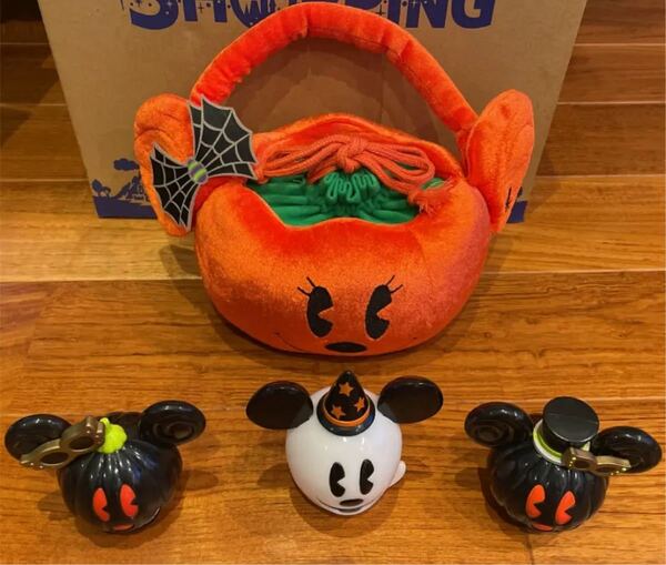 ディズニー　ハロウィン　かぼちゃバッグ　置物　ミッキー