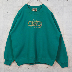 M[ lady's ] / old clothes Lee 90s Lee USA made long sleeve sweat sweatshirt embroidery tops WIO-2101029