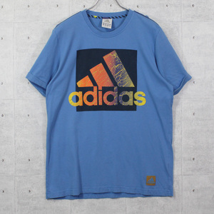 L / 古着 Tシャツ 半袖 adidas アディダス ロゴ プリント トップス SMO-2209024