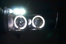 ダッジ ラム ピックアップ ヘッドライト 1500 2500 3500 94-01y 日本光軸 インナークローム LED プロジェクター 左右 アンバーref 送料無料_画像3
