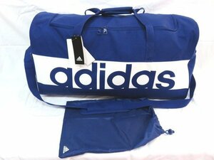 ブルー 新品 adidas アディダス 大型 ボストンバッグ 67cm シューズ袋付き 大容量鞄 旅行 合宿 部活 レディースバッグ メンズバッグ
