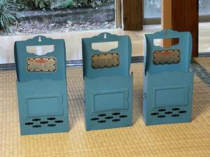  Showa Retro blue SANTOMI sun tomi Ben liuke post newspaper receive 3 piece set 