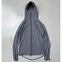 【中古美品】ANSWER4 初期ロゴ Power Grid Full-Zip Hoody Mサイズ グレー_画像1