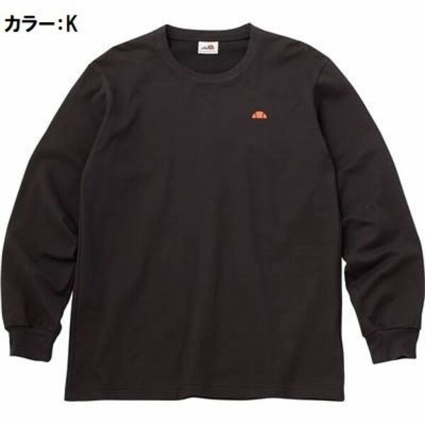 ellesse エレッセ テニスウェア 長袖Tシャツ ロングスリーブスクエアティー ブラック(黒) メンズM 新品