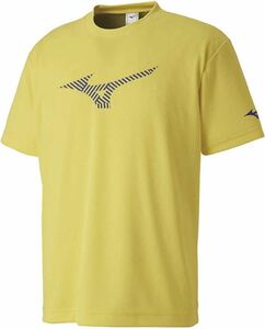 MIZUNO ミズノ テニスウェア 半袖Tシャツ ゲームシャツ メッセージTシャツ 62JA9Z12 イエロー ユニセックスS新品