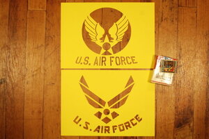 US エアフォース ステンシル シート 旧ロゴ & 新ロゴ セット ◆ USAF 型紙 A