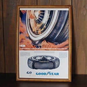 GOODYEAR タイヤ 広告ポスター & 額縁 セット ◆ グッドイヤー ガレージ B4-336