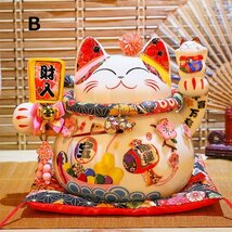 まねき猫 笑い猫 置物 縁結び 金運アップ 開運招福 開店祝い 商売繁盛 千客萬来 縁結び 子宝 財運 jmt03_画像3