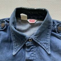 70's VINTAGE!! Levi's リーバイス オレンジタブ サファリ デニムシャツ ジャケット L_画像4