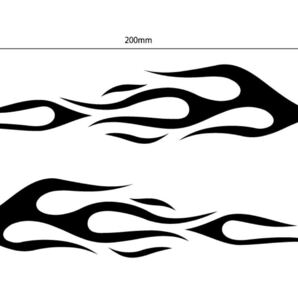 ★ファイヤーパターンステッカー2★左右セット★ミラータイプも同価格!