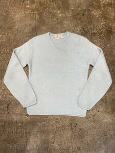 超希少！美品!レアカラー！USA製！50s 60s 70s Mohair JANTZEN ジャンセン 水色 セーター ニット 毛足長 モヘア グランジ カート(S)