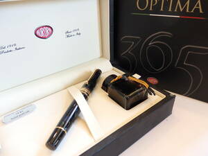 *[ unused . close ] Aurora Optima 365abisi special limitation fountain pen pen .:18K750 solid Gold EF