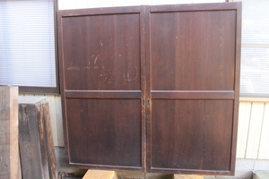  prompt decision # former times wooden door 2 sheets ②# width 93cm# obi door one against #. door era peace . old Japanese-style house construction old fittings old tool old .. antique Showa Retro Vintage ~ Gifu 