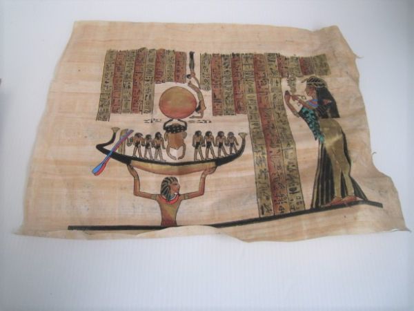 13N11.18-13 纸莎草画 古埃及壁画 纸莎草纸 特种纸 古代纸 室内装饰 纪念品, 艺术品, 绘画, 其他的