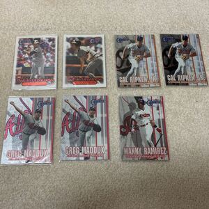 希少2000 Fleer Gamers Cal to Greatness Cal Ripken JR. Greg Maddux Manny Ramirez カルリプケン引退記念