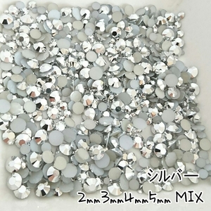  silver * macromolecule Stone {4 size mix}7g * deco parts nails hand made 