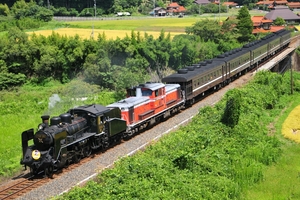 鉄道 デジ 写真 画像 C56 DD51 ありがとうレトロ客車 山口線 　4