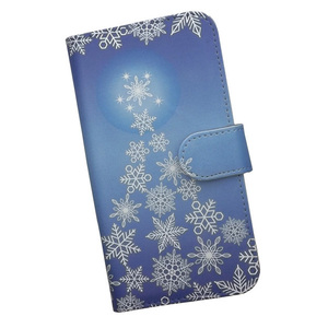 Galaxy A53 5G SC-53C/SCG15　スマホケース 手帳型 プリントケース 雪の結晶 クリスマスツリー キラキラ おしゃれ