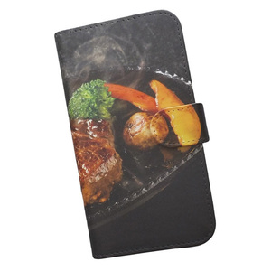 Galaxy A53 5G SC-53C/SCG15　スマホケース 手帳型 プリントケース ステーキ フード 食べ物