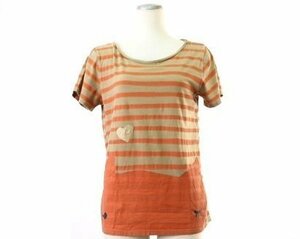 TSUMORI CHISATO Tsumori Chisato T-shirt beige orange border 