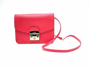 【美品】フルラ FURLA メトロポリスS ポシェット ショルダーバッグ 赤