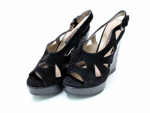 [ as good as new ][ beautiful goods ] Bruno Magli Bruno Magli Wedge sole sandals black 