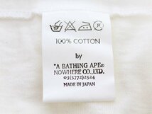 【新品同様】【美品】【未使用】A BATHING APE アベイシングエイプ ピンクペイント Ｔシャツ 白_画像10