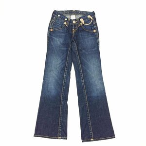 トゥルーレリジョン TRUE RELIGION デニム ワイドパンツ ジーンズ レディース 24 インディゴ ブルー