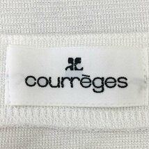 クレージュ Courreges 半袖カットソー 胸元パール付き 38 ホワイト_画像3