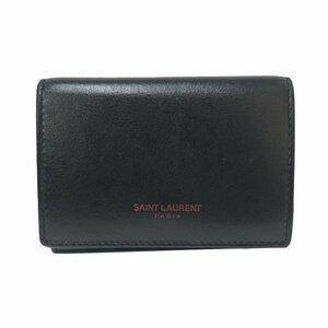 イヴサンローラン Yves Saint Laurent ミニ財布 三つ折り財布 ブラック