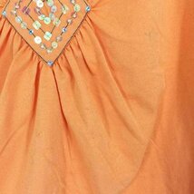 ブルーノピアッテリ BRUNO PIATTELLI カットソー 半袖 ビーズ装飾 サイズ40 オレンジ_画像2