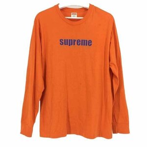 シュプリーム Supreme The RealShit LS Tee 長袖Tシャツ ロンT M オレンジ