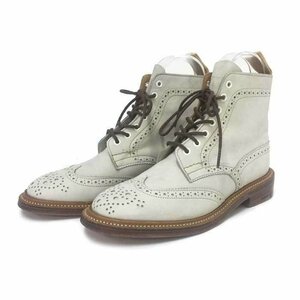 【美品】トリッカーズ Trickers カントリーブーツ L2508 5 4 アイボリー