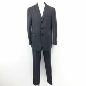 エルメネジルドゼニア Ermenegildo Zegna TOROFEO スーツ 48 グレー ストライプ柄