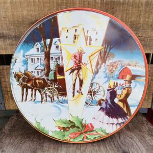 【1950s USA vintage】christmas TIN 缶