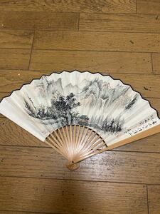  China fine art autograph fan genuine work old . Tang poetry Tang thing 