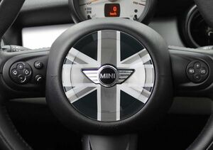 2007～2013年式　MINIミニ　クーパー R系 　ステアリングカバー　ユニオンジャックブラック　1個　送料無料